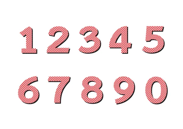 Sada čísel. ilustrace — Stockový vektor