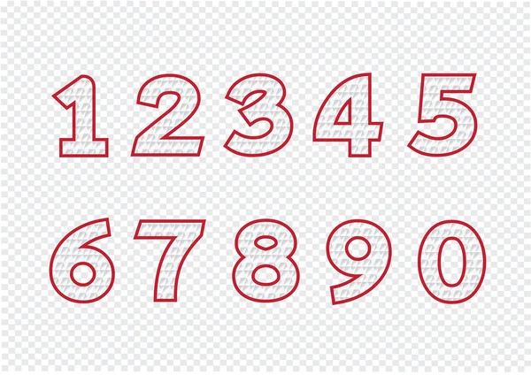 Numbers set. illustration — Stock Vector