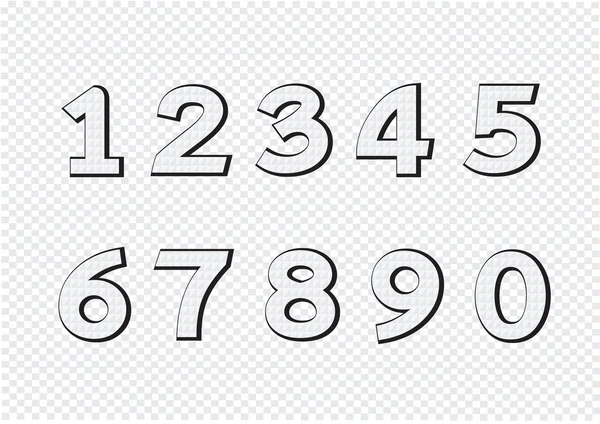 Numbers set. illustration — Stock Vector