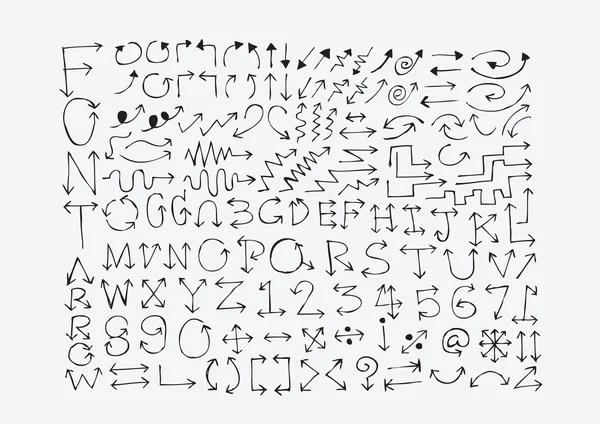 Croquis Alphabet — Image vectorielle