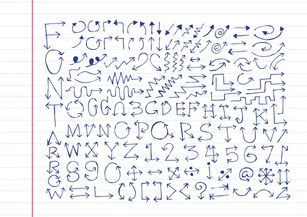 Croquis Alphabet — Image vectorielle