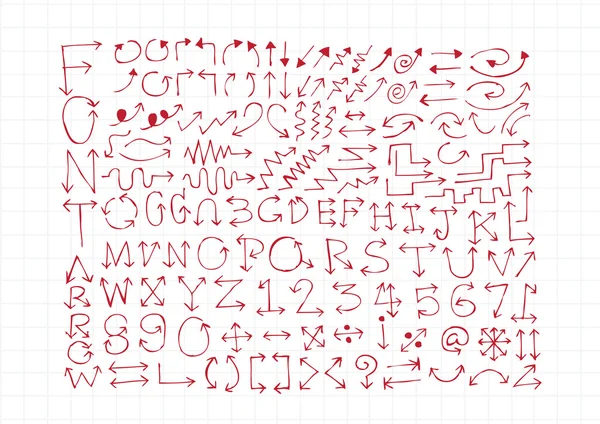 Alfabeto del boceto — Archivo Imágenes Vectoriales