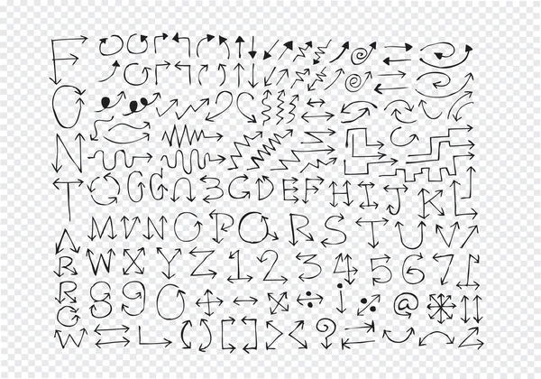Sketch alphabet — Stock Vector