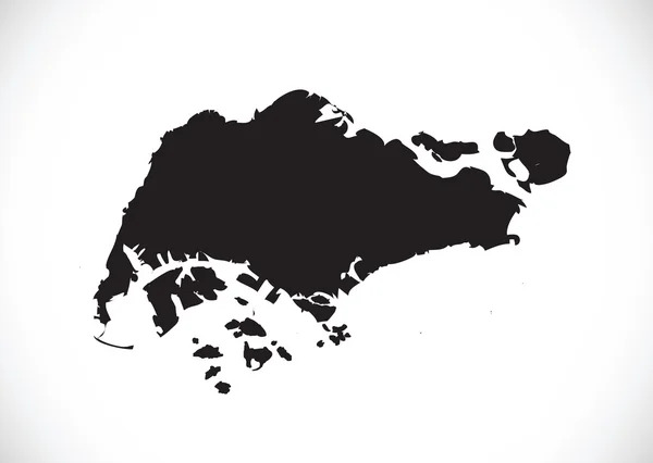 Carte de Singapour — Image vectorielle