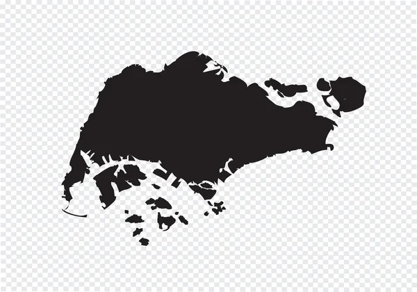 Carte de Singapour — Image vectorielle