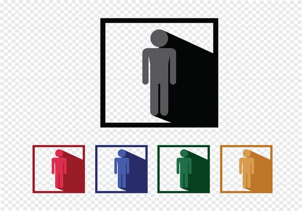 Pictogramme Personnes icônes pour les applications mobiles Web et les personnes si — Image vectorielle