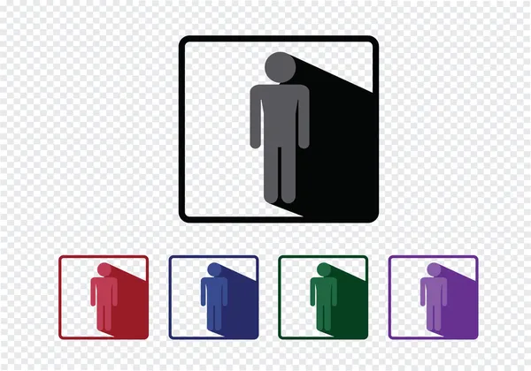 Pictograma iconos de personas para aplicaciones móviles web y personas si — Archivo Imágenes Vectoriales