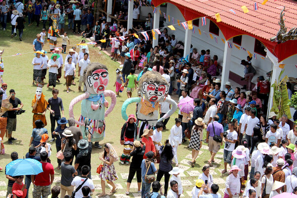 LOEI ,THAILAND-JUNE 28: Ghost Festival or Phi Ta Khon Festival  