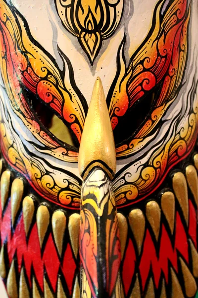Phi Ta Khon Ghost mask  in Ghosh Mash Festival Phi Ta Khon festi — Stock Photo, Image