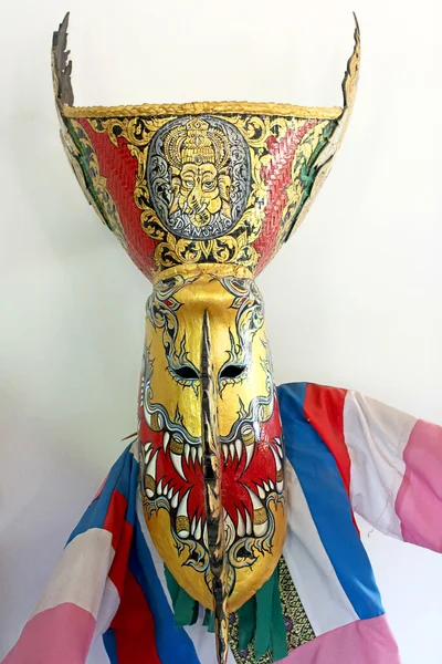 Phi Ta Khon Ghost mask  in Ghosh Mash Festival Phi Ta Khon festi — Stock Photo, Image