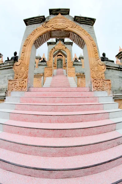 Imagini HDR ale pagodei în wat pa kung, provincia Roiet Thailanda — Fotografie, imagine de stoc