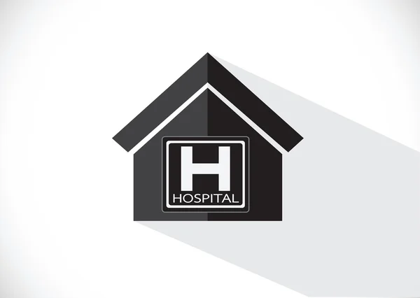 Krankenhaus Gebäude Ikone Design in der Illustration — Stockvektor