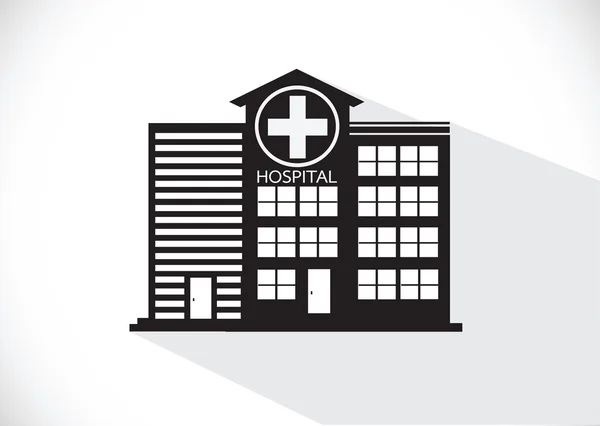 Icono del edificio del hospital diseño en la ilustración — Vector de stock