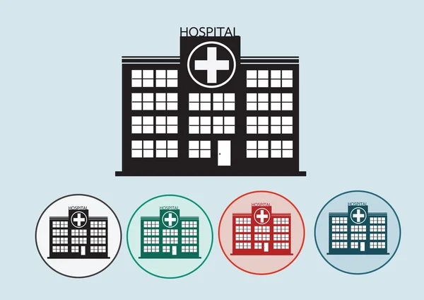 Hospital building icon design in illustration — Stock Vector