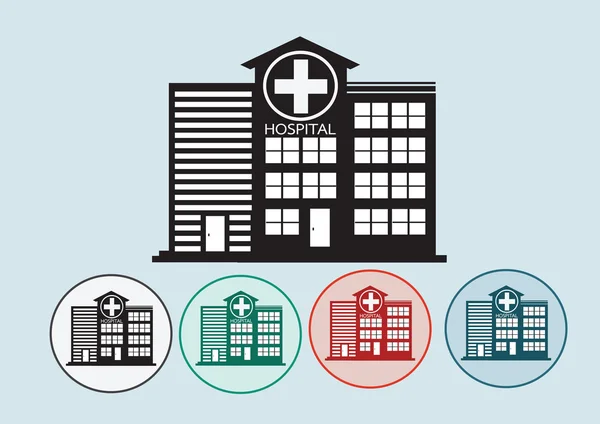 Hospital building icon design in illustration — Stock Vector