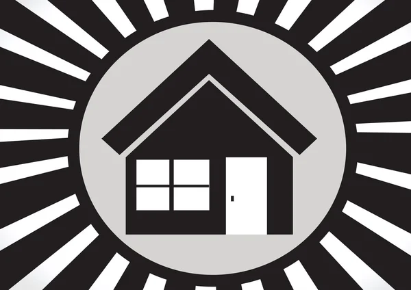 Icône de la maison et concept immobilier — Image vectorielle