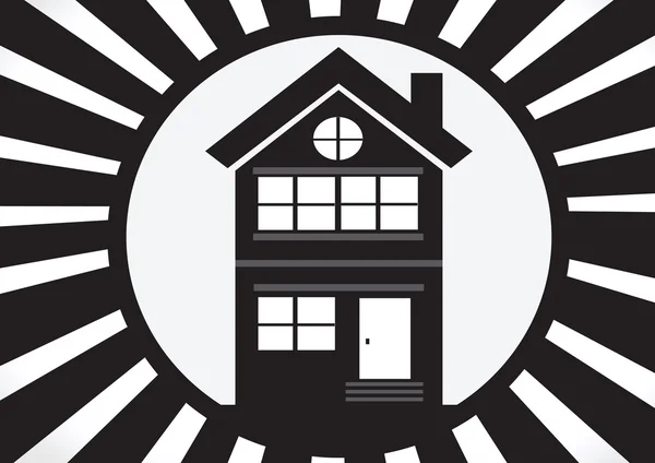 Icône de la maison et concept immobilier — Image vectorielle