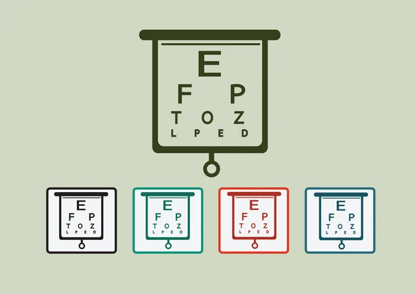 Illustrazione del test del grafico degli occhi — Vettoriale Stock