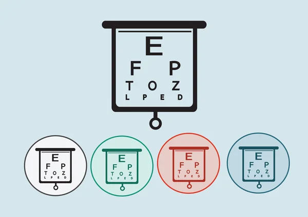 Тест Eye Chart — стоковый вектор