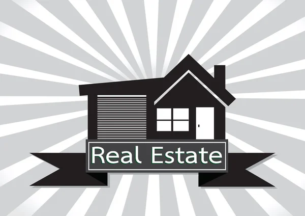 Real Estate  House  Building icon design — Stock Vector