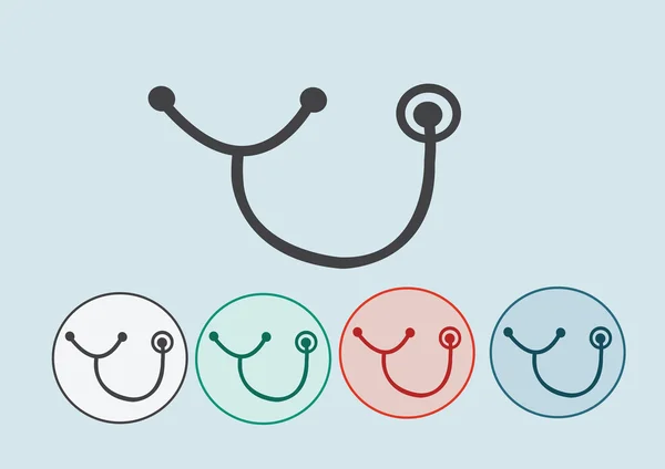 Stethoscope icons — Stock Vector