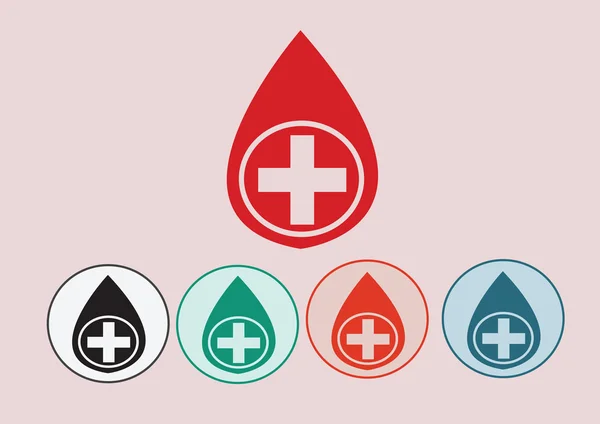 Набір іконок краплі крові — стоковий вектор
