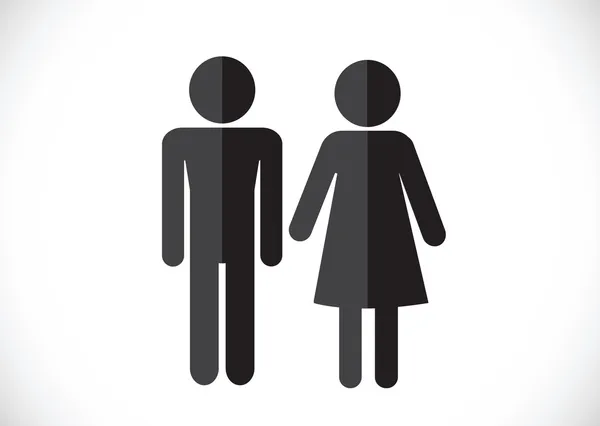 Piktogram férfi nő jel ikonok, WC jele, vagy a WC-ikon — Stock Vector