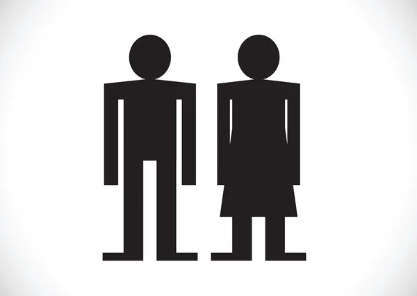 Pictogram man vrouw teken icons, WC teken of toilet pictogram — Stockvector