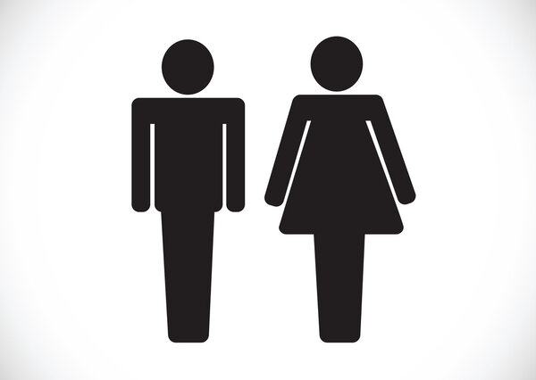 Pictogram Man Woman Sign icons, toilet sign or restroom icon