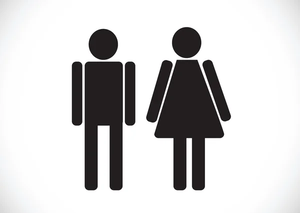 Pictogram Man Woman Sign icons, toilet sign or restroom icon — Stock Vector