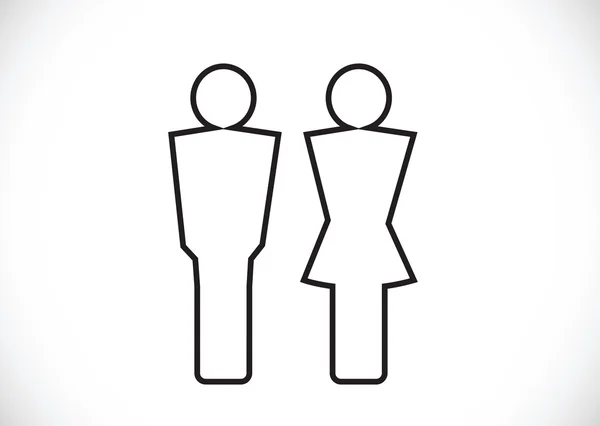 Pictogram man vrouw teken icons, WC teken of toilet pictogram — Stockvector