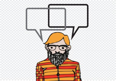 insanlar düşünce ve iletişim konuşma balonları ile konuşan halklar