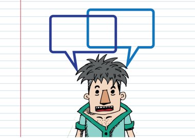 insanlar düşünce ve iletişim konuşma balonları ile konuşan halklar