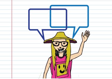 insanlar düşünce ve iletişim konuşma balonları ile konuşan halklar