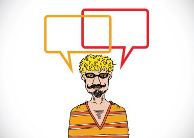 insanlar düşünce ve iletişim konuşma balonları ile konuşan halklar