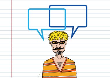 insanlar düşünce ve iletişim konuşma balonları ile konuşan halklar