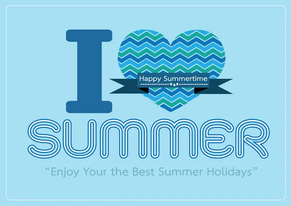 Amo Summer concept idea design card — Vettoriale Stock