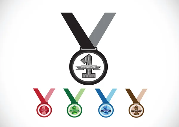 Conjunto de ícones de medalha —  Vetores de Stock