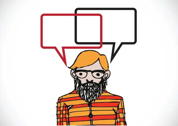 Les gens pensent et les gens parlent avec dialogue bulles de parole — Image vectorielle