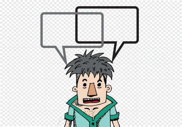 People thinking and peoples talking with dialog speech bubbles — Stock Vector