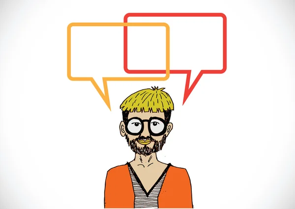 People thinking and peoples talking with dialog speech bubbles — Stock Vector