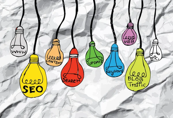 Поисковая система Seo Idea SEO — стоковый вектор