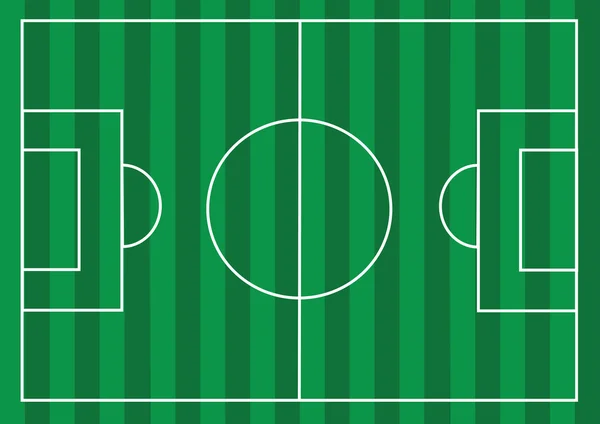 Campo de fútbol o campo de césped con textura de fútbol — Vector de stock