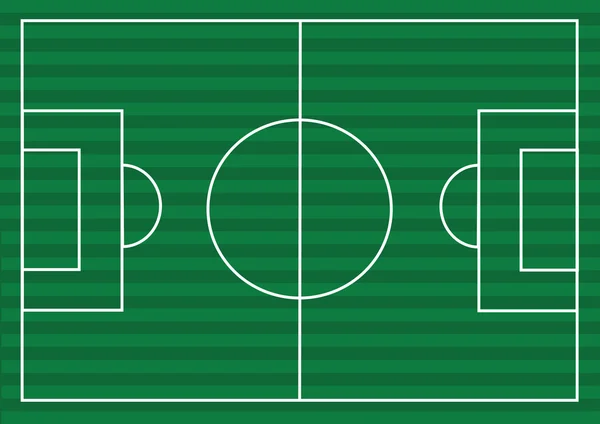 Campo de fútbol o campo de césped con textura de fútbol — Vector de stock