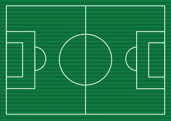 Campo de fútbol o campo de césped con textura de fútbol — Vector de stock