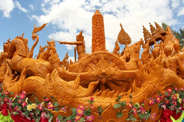 Kerzen Festival thailändische Kunst — Stockfoto