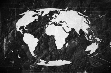 Dünya Dünya simgeleri Temalar fikir tasarım buruşuk kağıt üzerinde