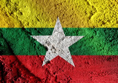 myanmar bayrağı ya da Myanmar Birliği bayrak temaları fikri tasarımı