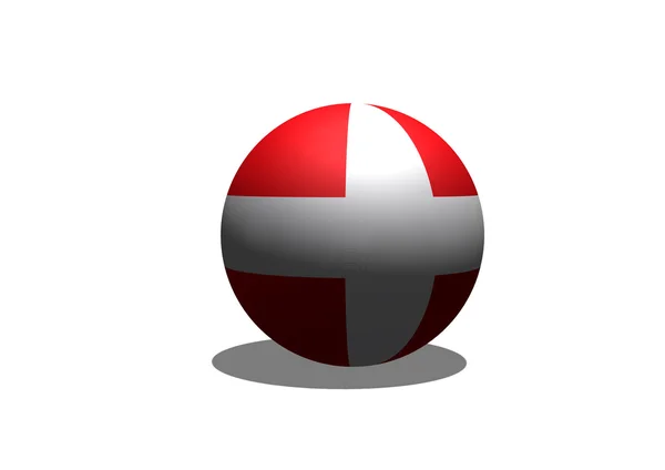 Bandeira nacional da Dinamarca temas ideia — Fotografia de Stock