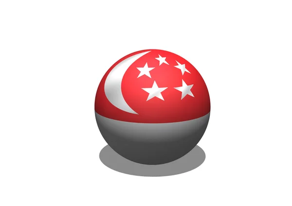 National flag of Singapore themes idea design — Stock Photo, Image